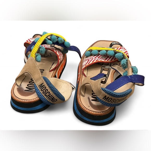 Moschino Multicolor Canvas Sandels Spring/Summer 2017 Men’s Size 41 IT